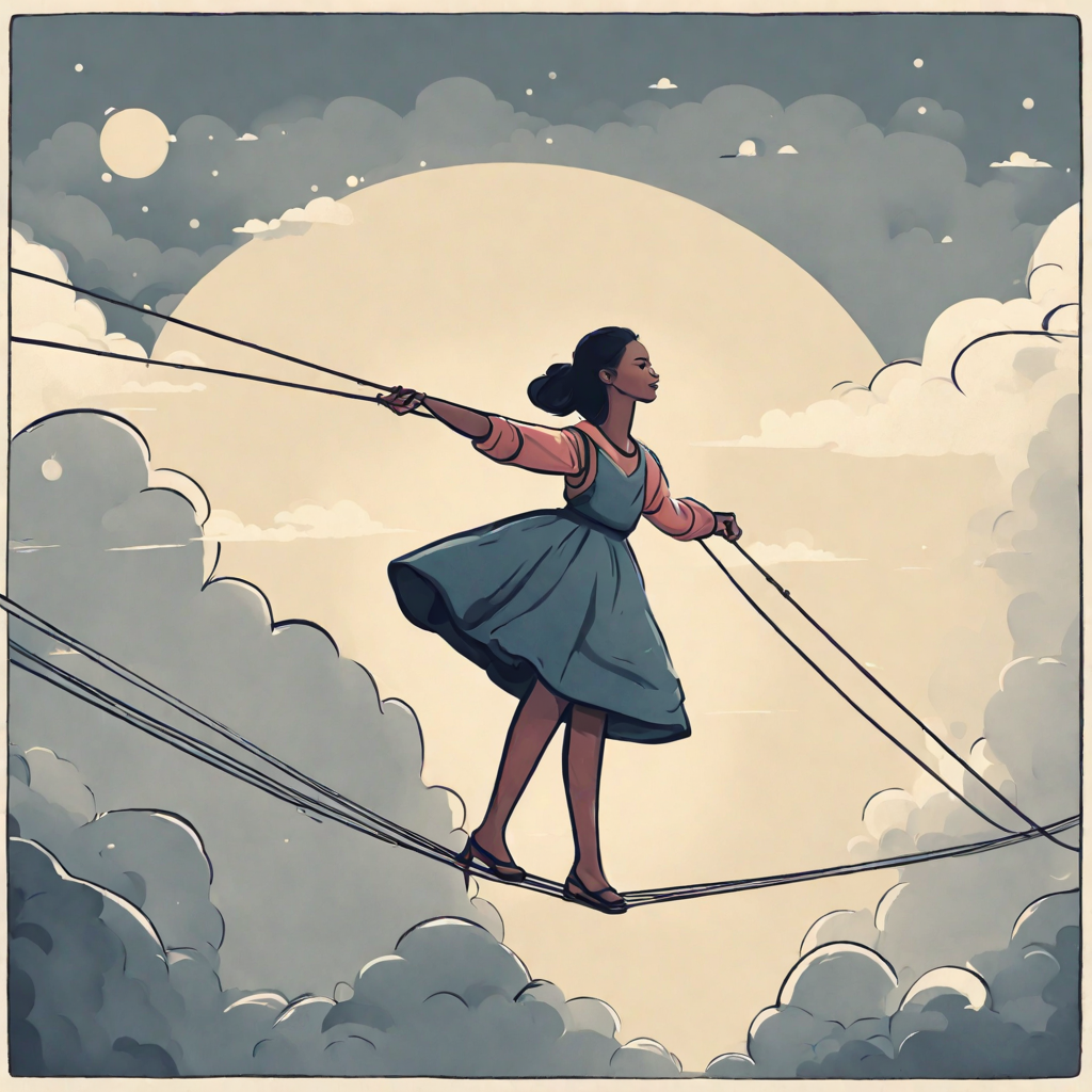 illustrate-a-girl-gracefully-balancing-on-a-tightrope-symbolizing-the-challenges-dreamers-face-in-Worte